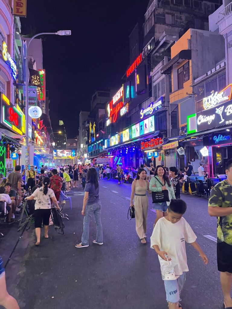 A snapshot of Bui Vien Walking Street in Ho Chi Minh City