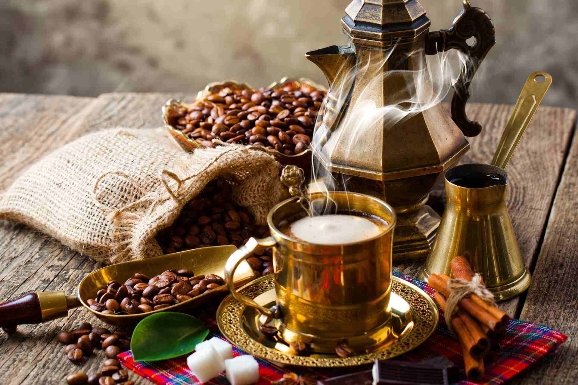 A cup of Arabic coffee is a great way to get some energy for the day ahead