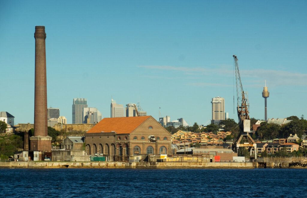 View of the Cockatoo Island from the water
