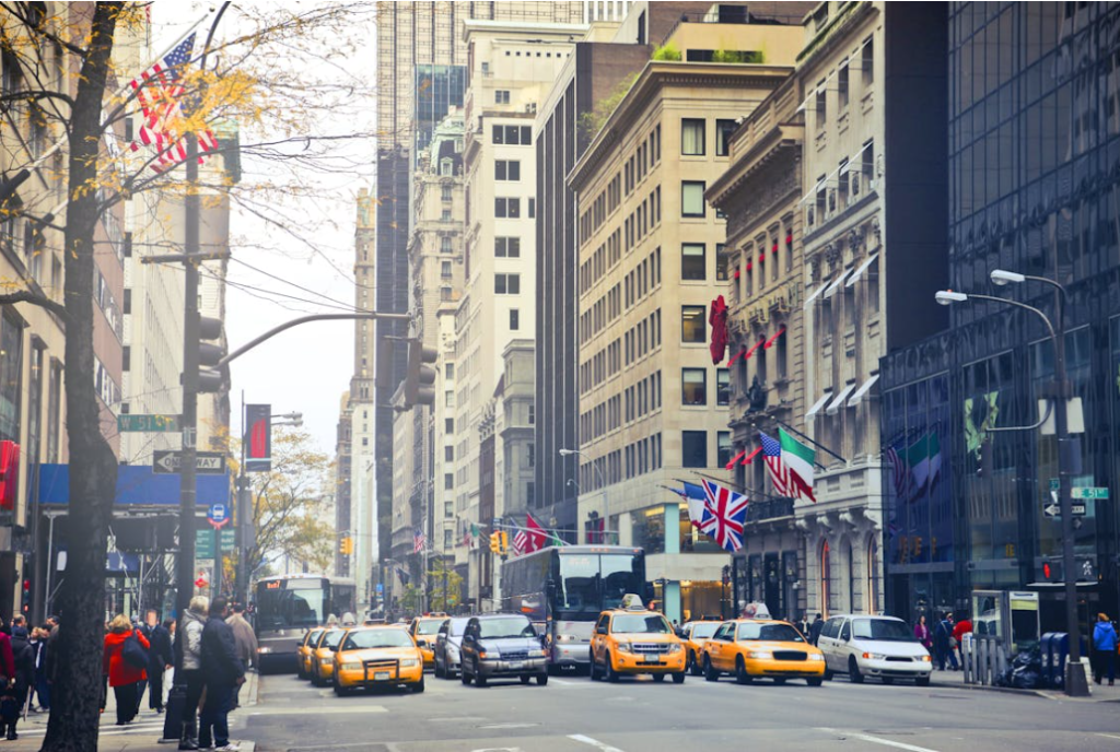 The skyscrapers and bustling streets of Fifth Avenue, New York City. Source: Pexels