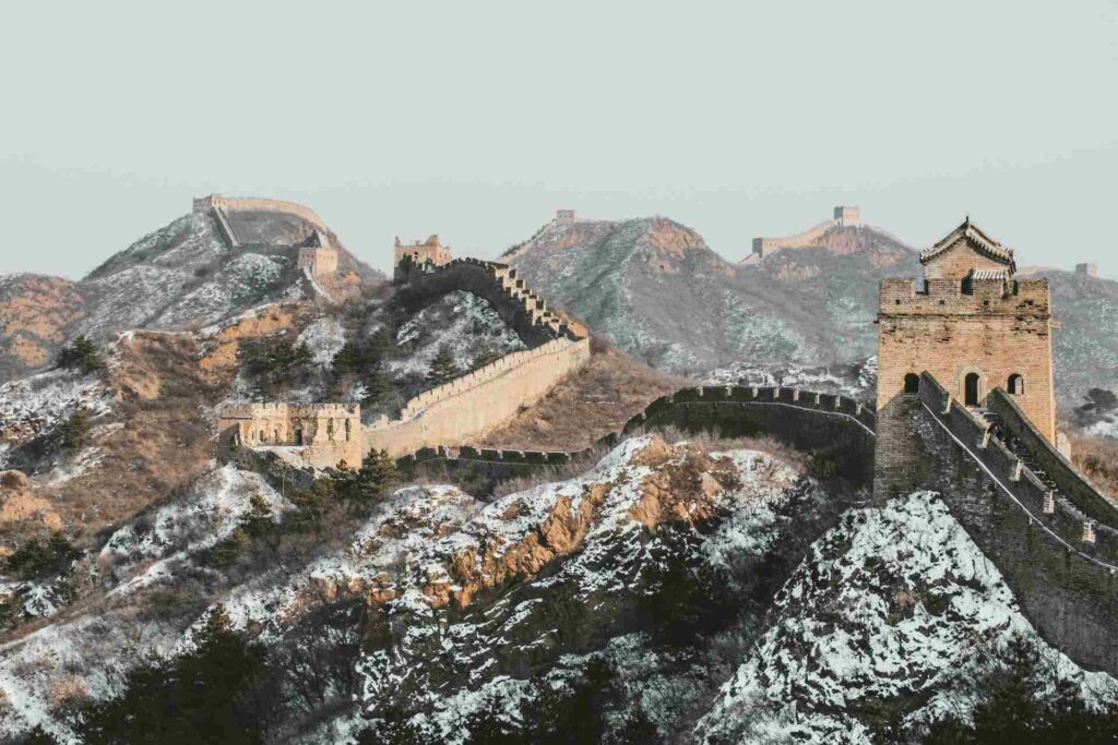 Great Wall of China in the winter