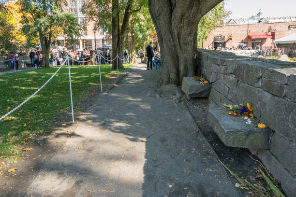 The granite benches at The Salem Witch Trials Memorial. Source: iStock