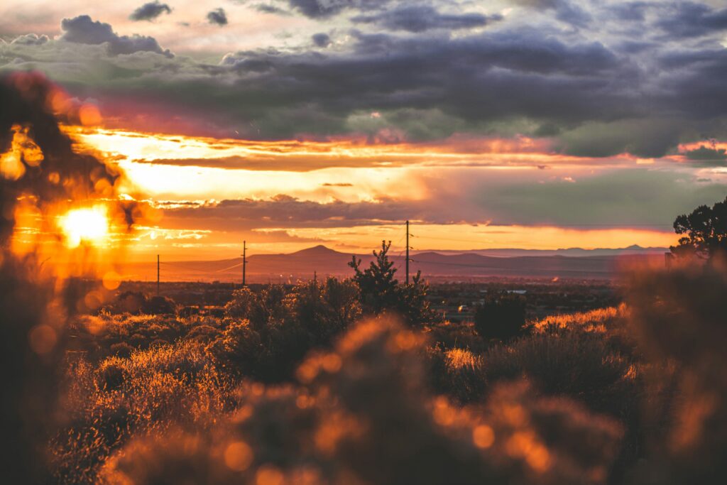 Sunset in Santa Fe, New Mexico; Source: Unsplash