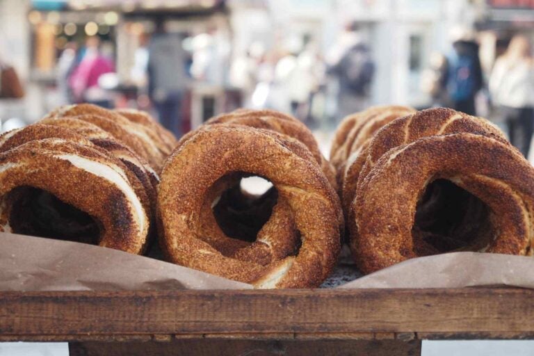 Simit is a Turkish street food version of a bagel, and it’s just as good as it sounds