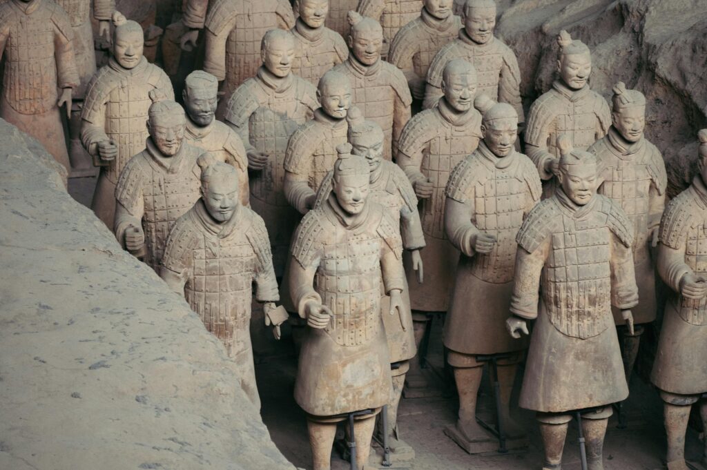 Terracotta warrior statues in Qin Shi Huangdi Tomb, Xi'an. Source: Pexels