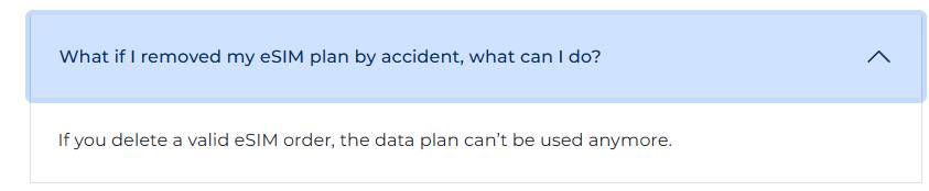 airhub esim deleting esim information