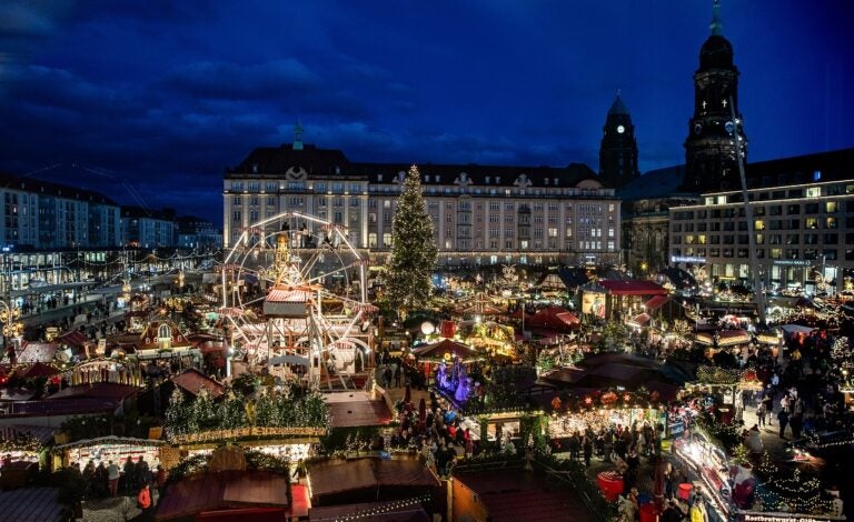 Dresden's Striezelmarkt sparkles with a Ferris wheel and Christmas tree