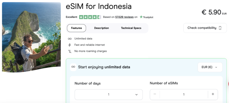 eSIM for Indonesia