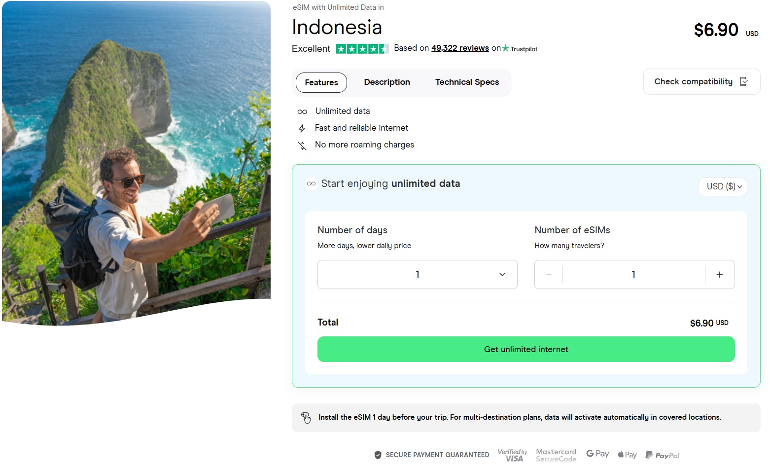 esim for indonesia with unlimited data