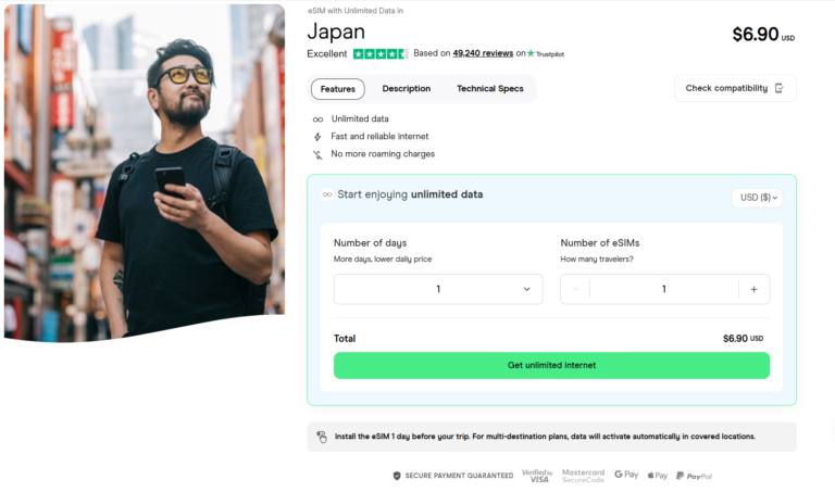 esim for japan