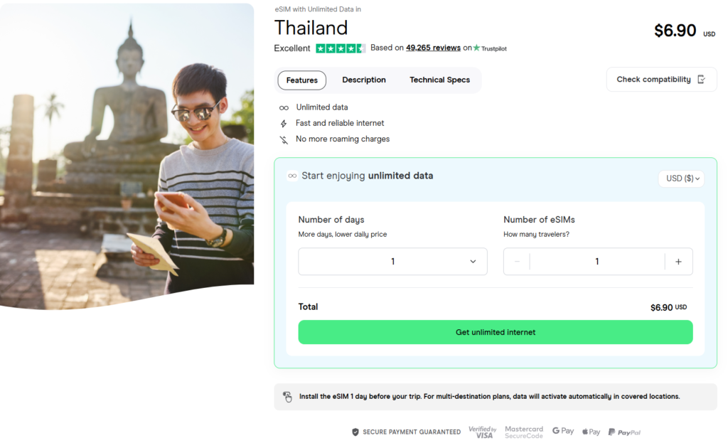 esim for thailand