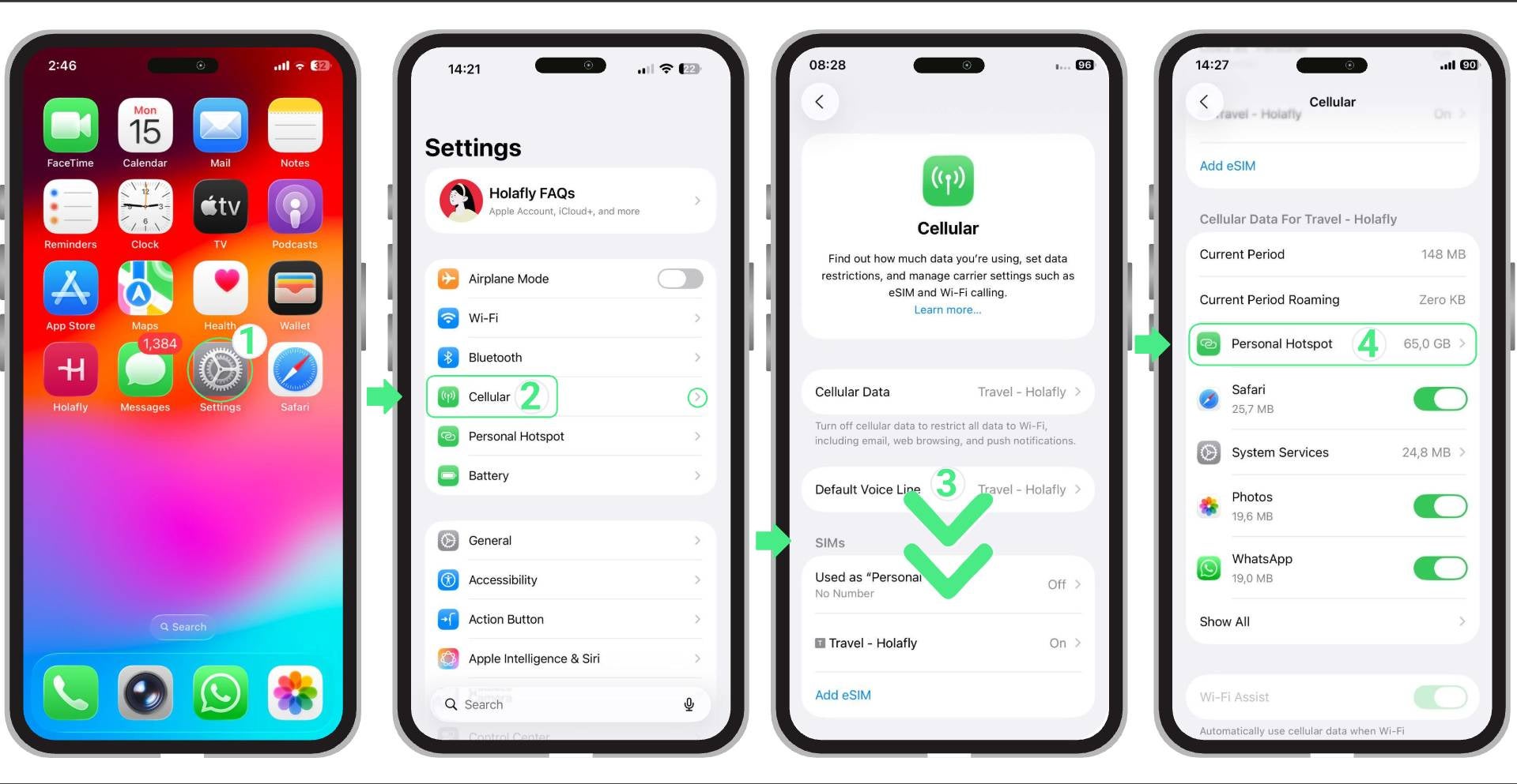 hotspot data consumed iphone