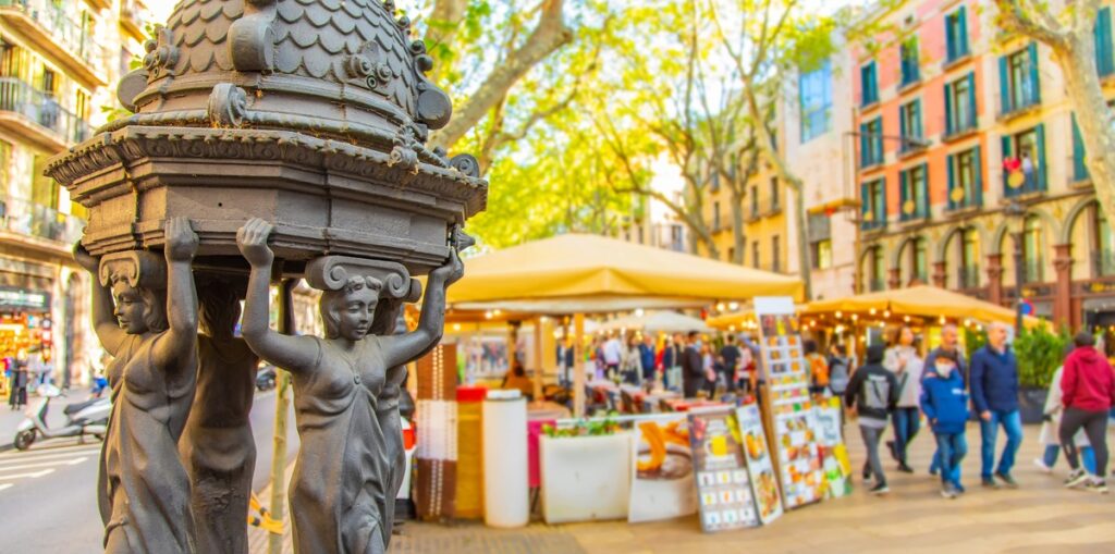 A statue at Las Ramblas