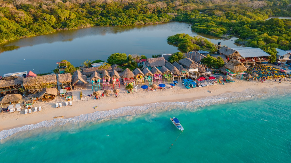 An ariel view of Playa Blanca