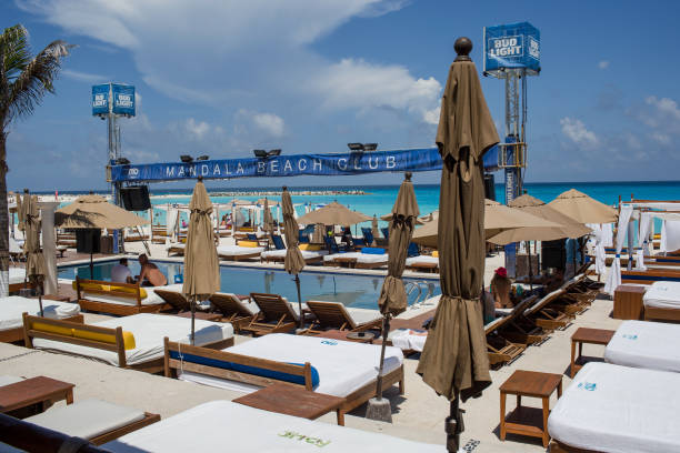 The beds and lounge chairs at the Mandala Beach Club. Source: Getty Images