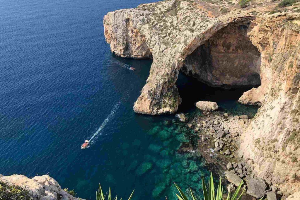 A rocky cove in Malta