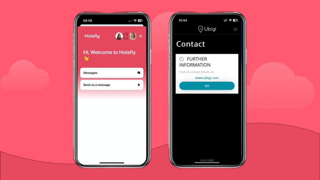 Accessing customer support on Holafly and Ubigi apps
