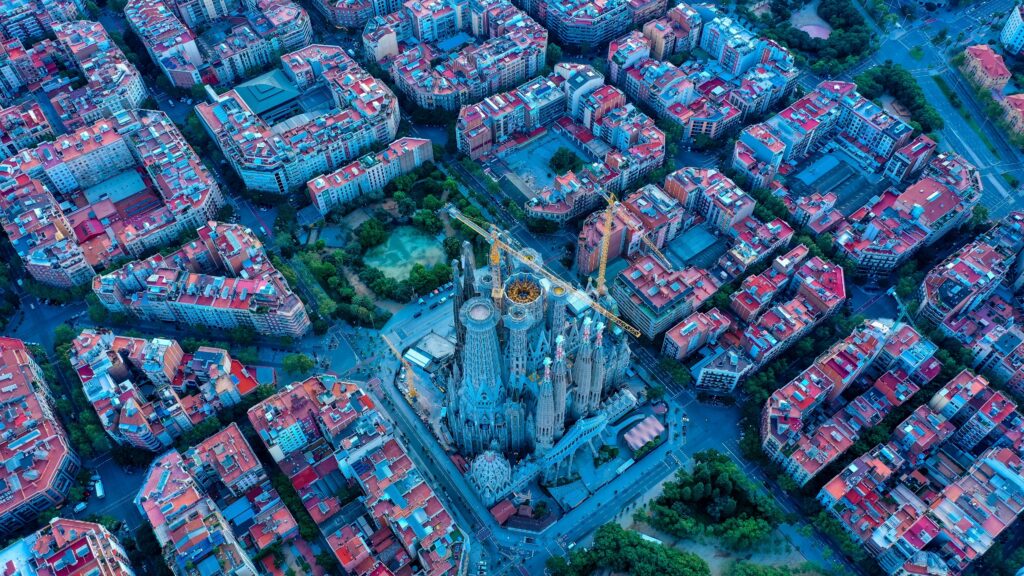 The Sagrada Família from above. Source: Unsplash