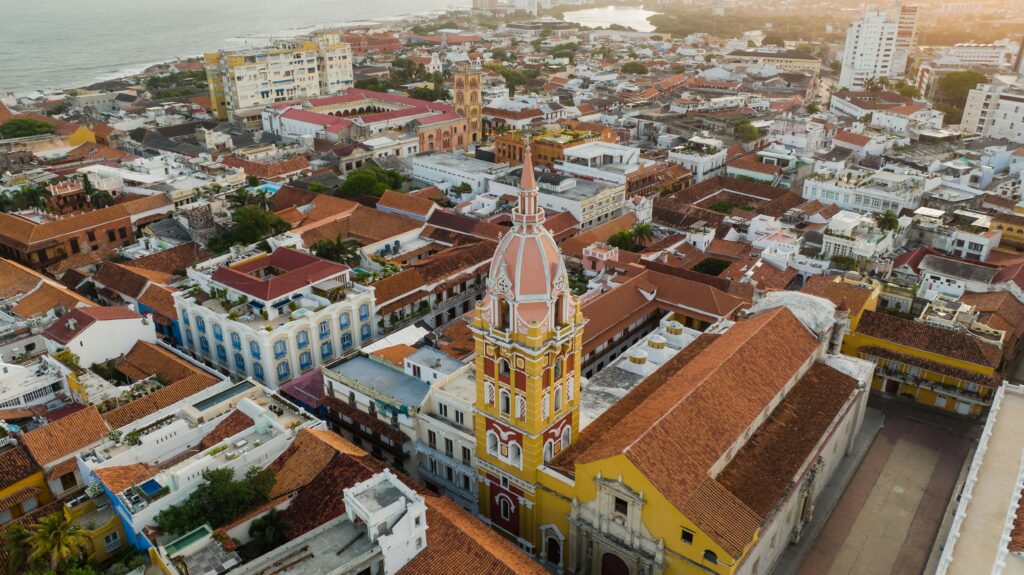 Aerial view of Cathedral of Cartagena