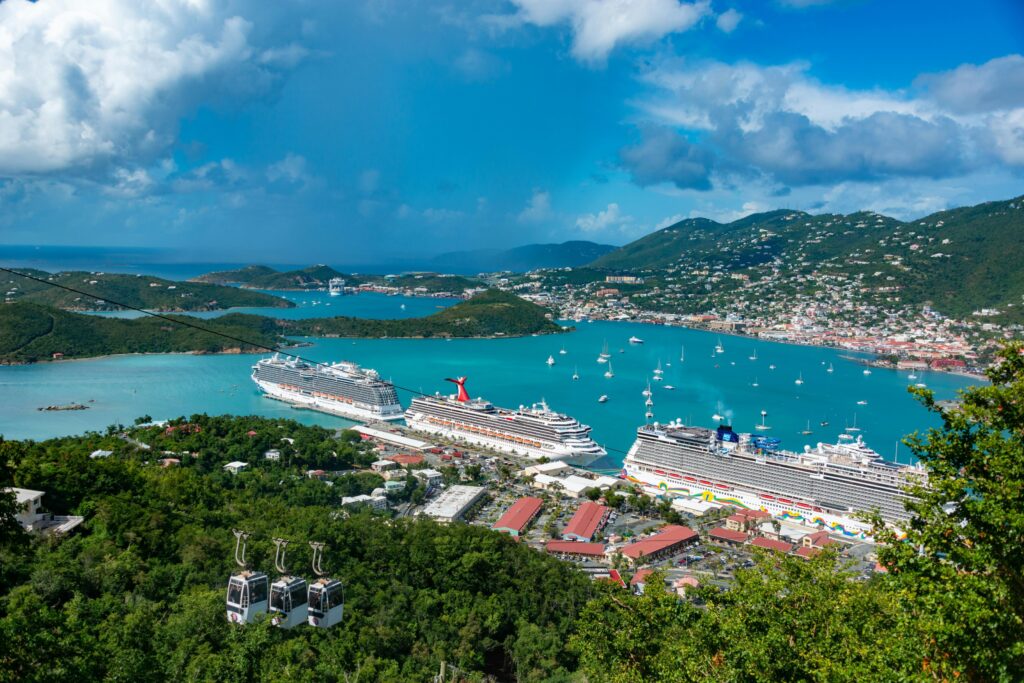 Aerial view of Charlotte Amalie, St. Thomas Island