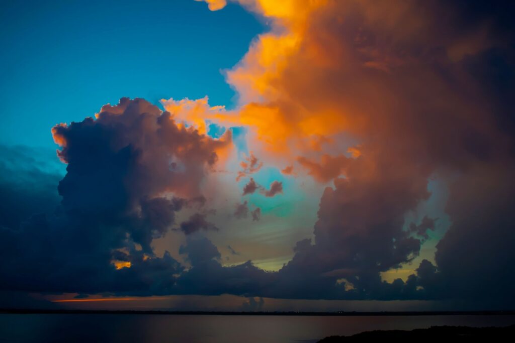 Cloudy skies over Cancun