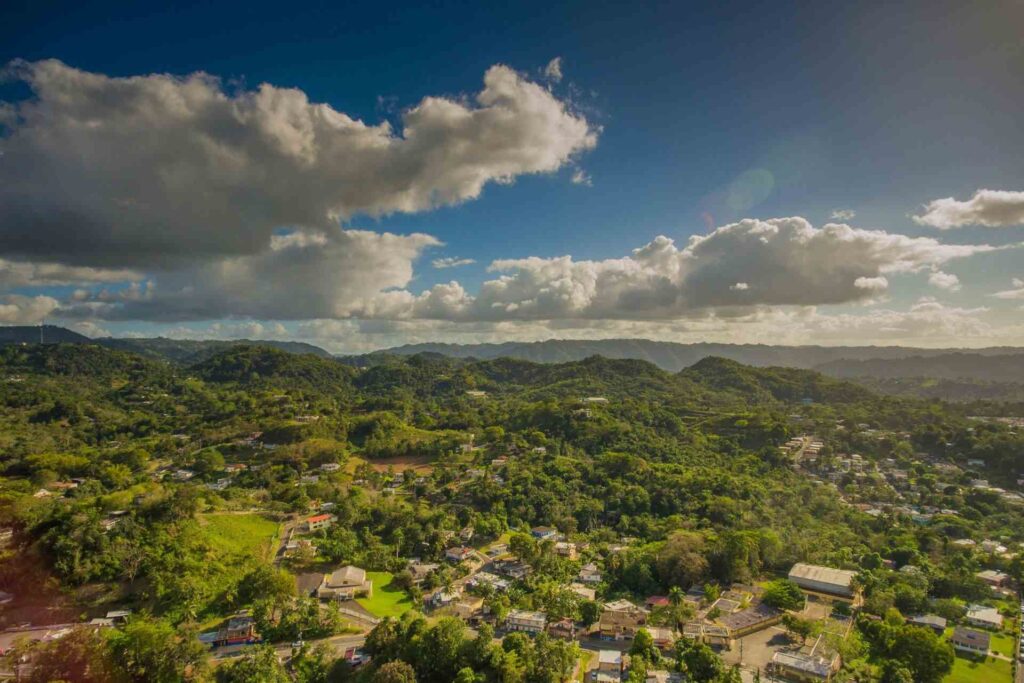 Lush landscape of Puerto Rico