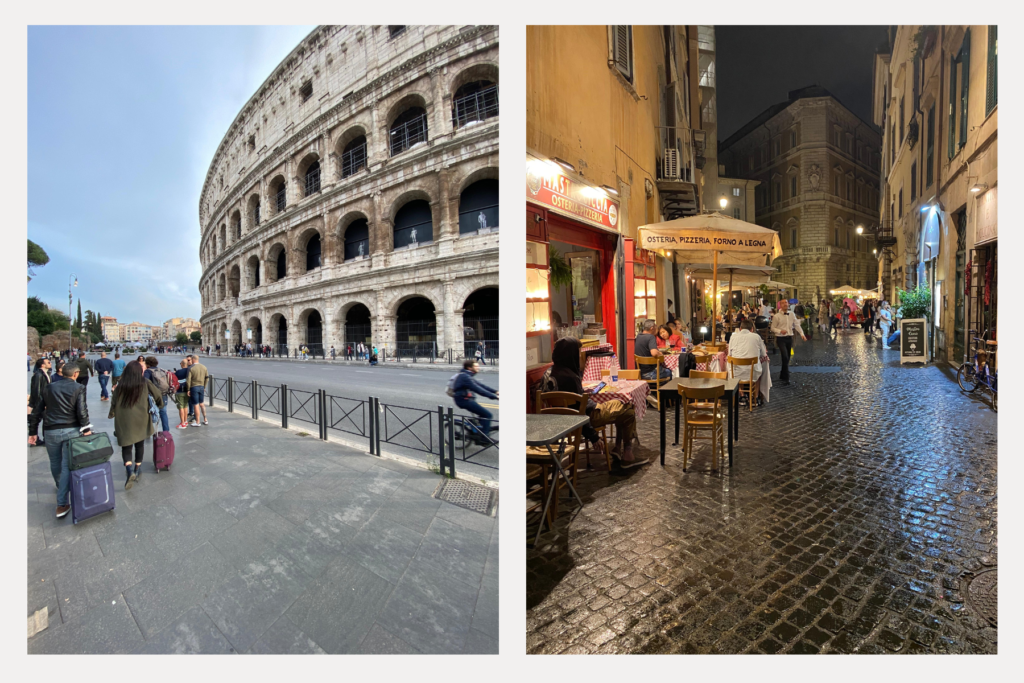 Rome will always look beautiful — day or night. I adore strolling its streets looking for moments to cry Arrivederci!