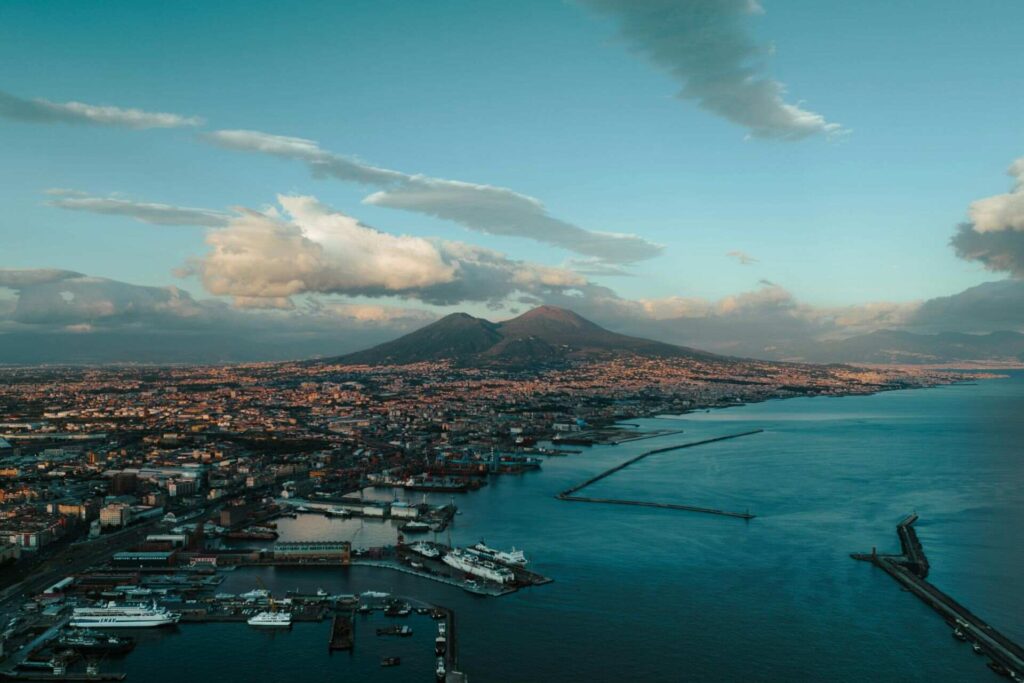 Seaside view of Naples