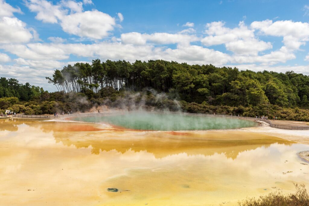 The Champagne Pool thermal lake in Rotorua