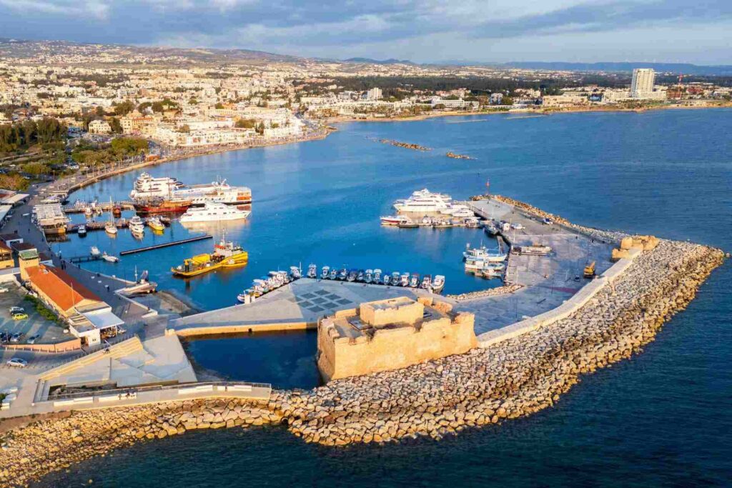 The coastline of Paphos