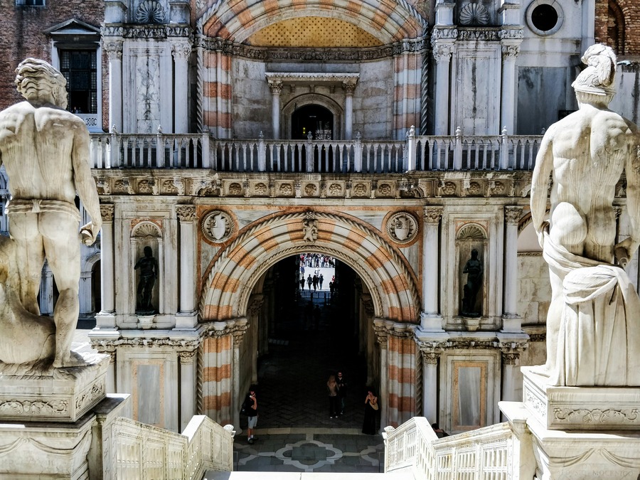 The gates of Doge's Palace in Venice