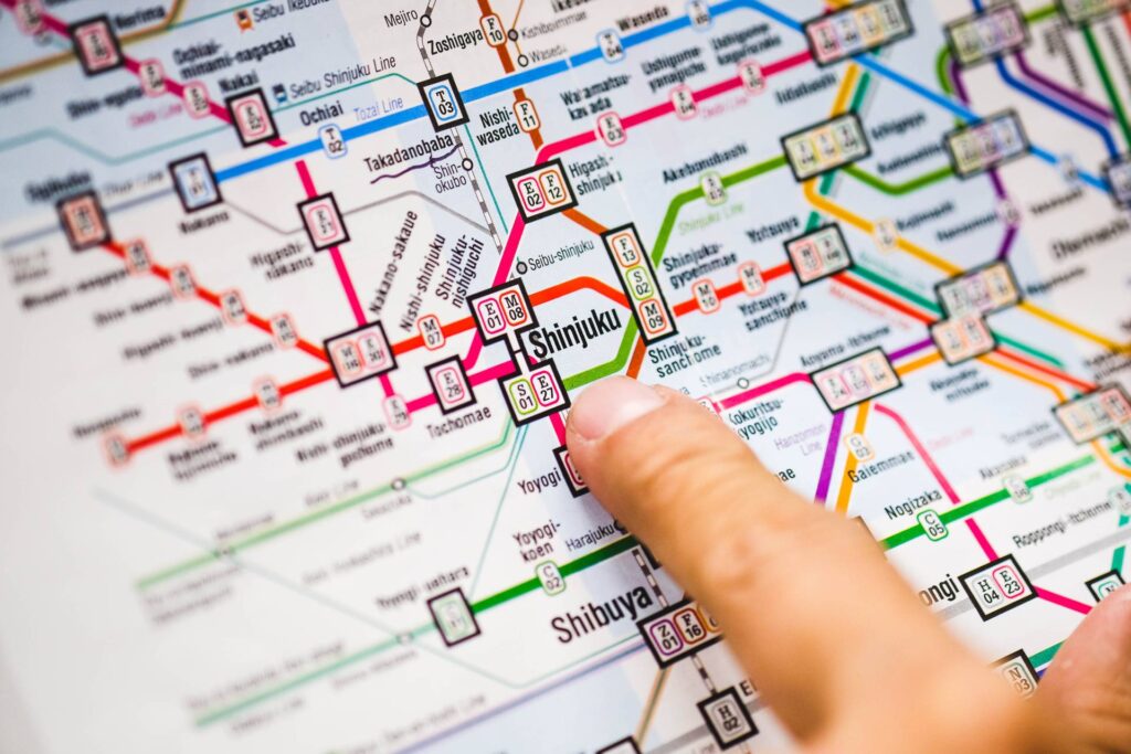 japan most important train stations map