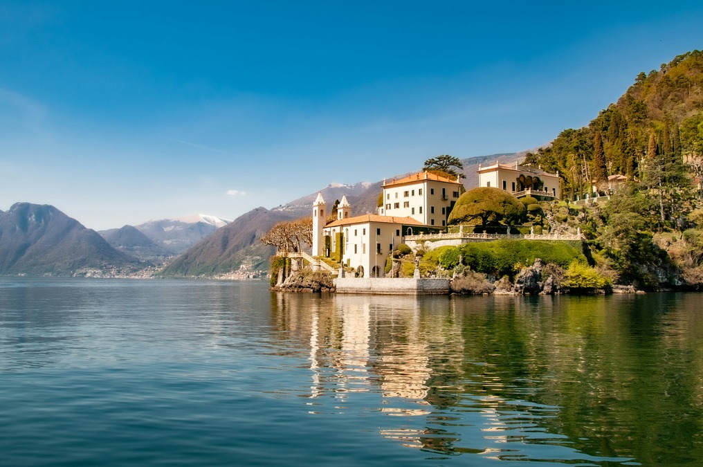 The glistening waters of Lake Como, Italy