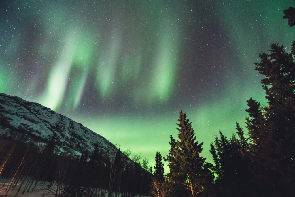 The northern lights in Yukon, Canada. Source: Unsplash