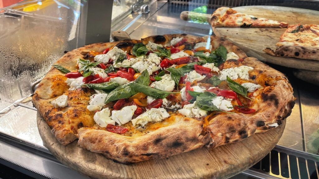 Wood-fired pizza in Positano, Italy