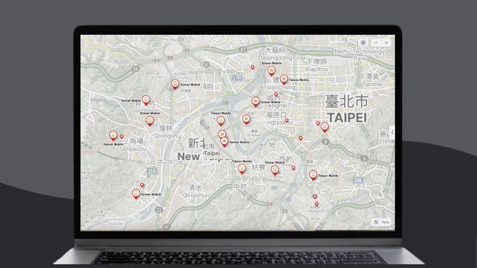 Looking for a Taiwan Mobile store? Here’s where to find one near you. Source: mapy.cz