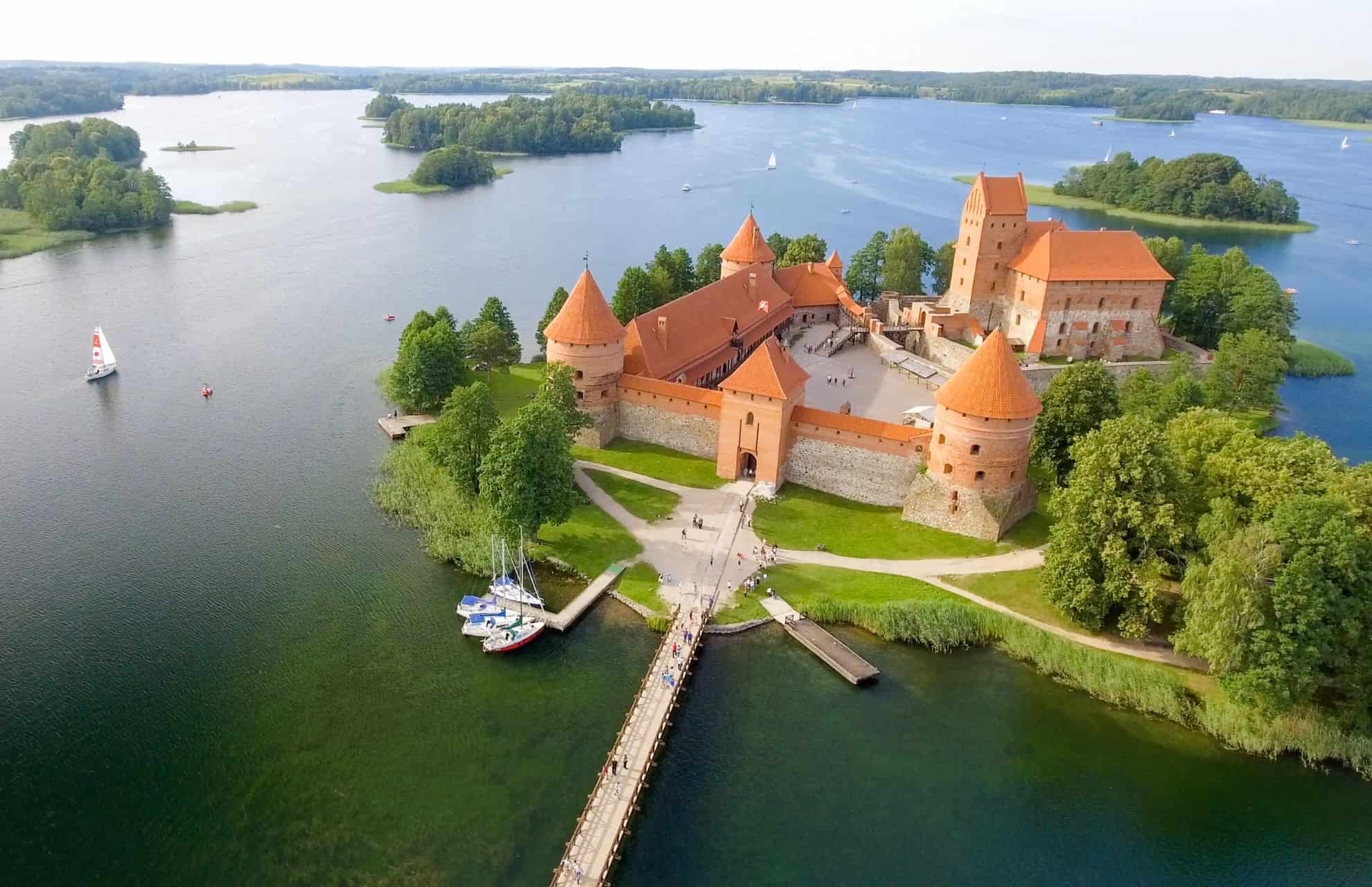 Bird's-eye view of Trakai-Island Castle, Lithuania