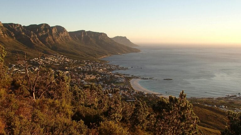 A view of Cape Town from a far.