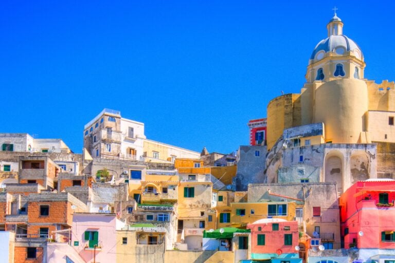The Mediterranean island of Procida, Naples.
