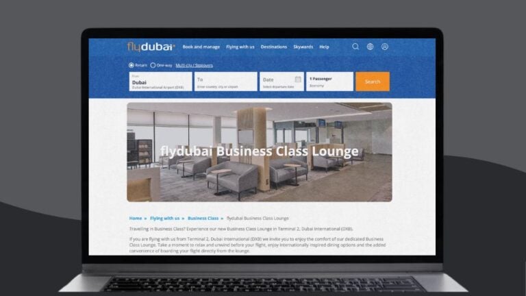 A laptop showing the page you can visit to make your booking.