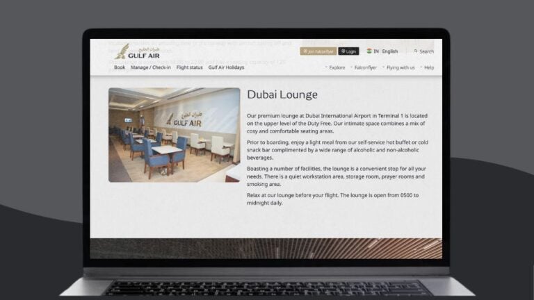 A laptop showing the page you can visit to make your booking.