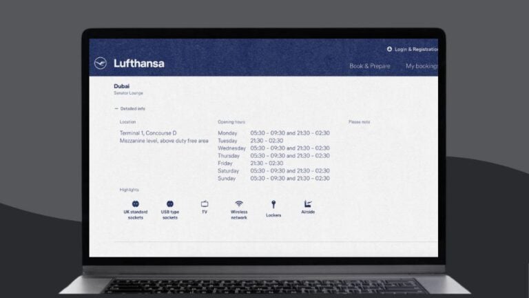 A laptop showing the page you can visit to make your booking.