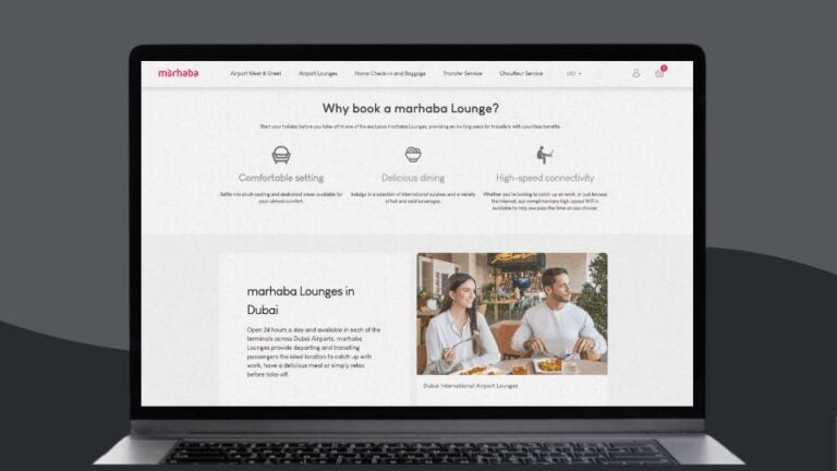 A laptop showing the page you can visit to make your booking.