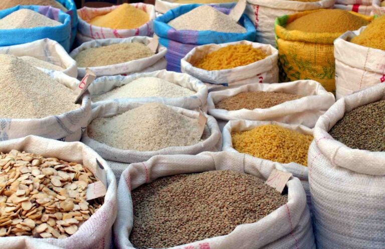 Meknesh souk spice display