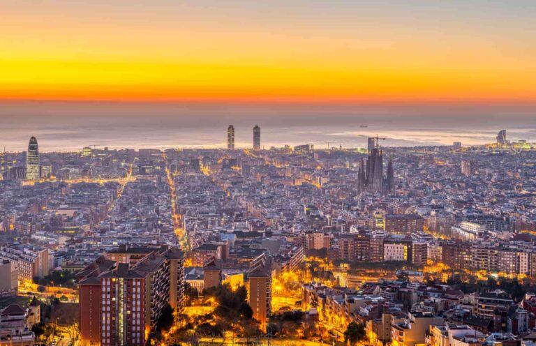 Aerial view of Barcelona