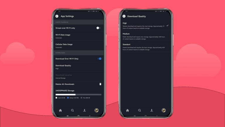 Changing the download quality on Disney Plus