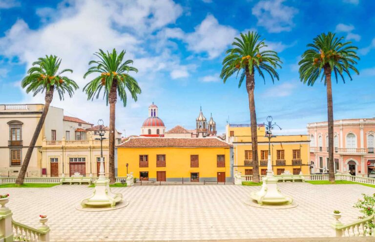The charming village square in Tenerife