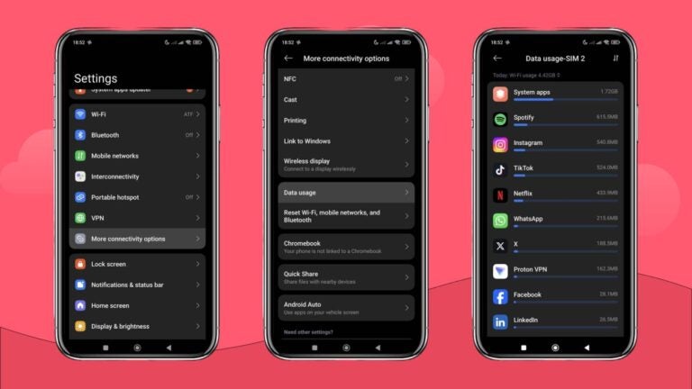 checking instagram data usage on android
