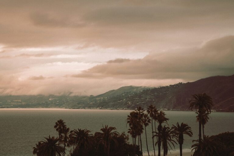 Los Angeles skyline on a cloudy day