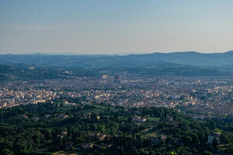 Aerial view of Florence from the Fiesole town